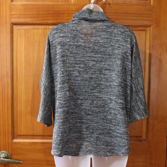 Dress Barn Gray Heathered Oversized Cowl Neck Sweater Medium - Picture 8 of 9